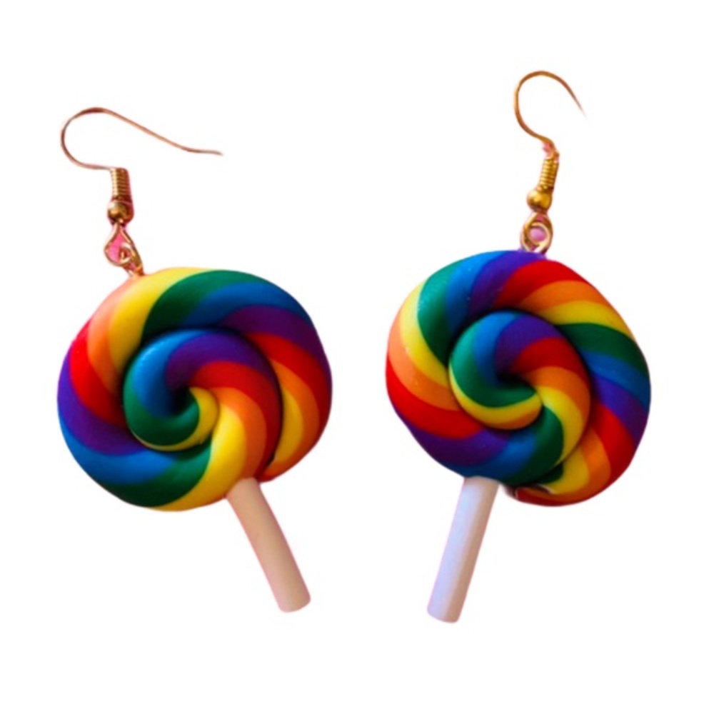 🌞🌴B1G2 FREE🌞🌴 
Rainbow Lollipop Drop Earrings